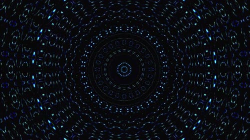 Lumière abstraite brillante gouvernant la couleur bleue, kaléidoscope