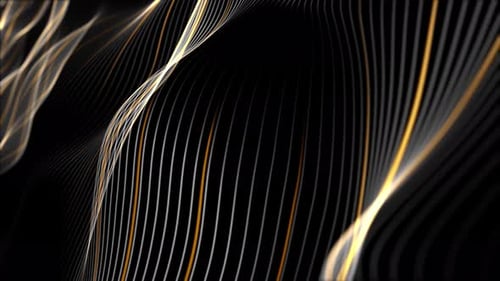 Elegant Abstract Golden Lines Flowing Background