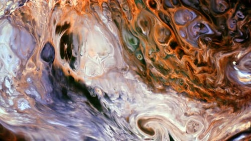 Abstract Ink Movement On Milk