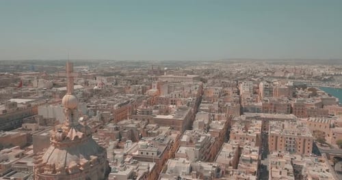 Aerial View of the Main Cathedral in Valetta, Malta.