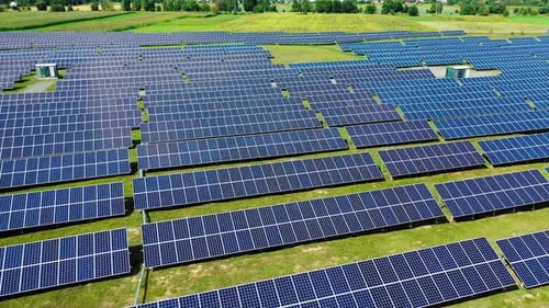 Modern photovoltaic farm