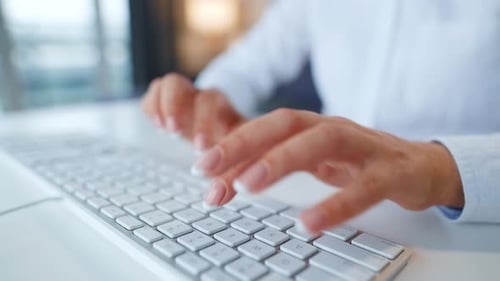 Typing on Keyboard in a Bright Office Environment