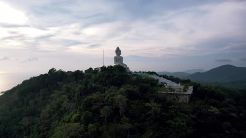 Drone View of the Big Buddha Thailand