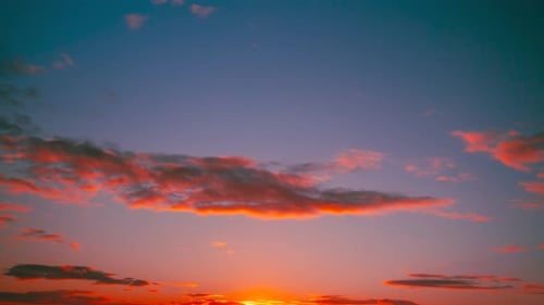 Vivid Timelapse of a Sky at Sunset