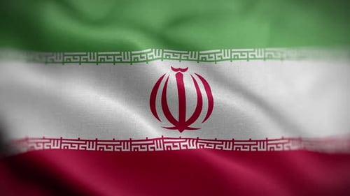Realistic Waving Iran Flag Seamless Loop