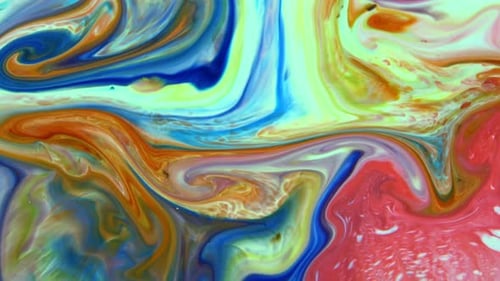 Vibrant Colours Paint Swirling Explosion 6