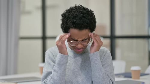 African Woman Having Headache