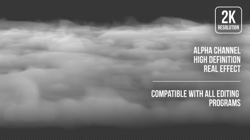 Realistic Flowing Smoke Fog Layer with Alpha Channel Animation