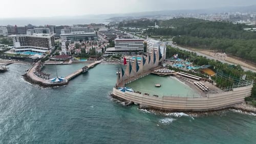 Summer Hotels on the beach aerıal vıew 4 K