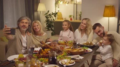 Multigenerational Family Gathering Takes a Photo