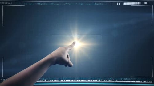 Handbenutzender Bildschirm mit digitaler Schnittstelle