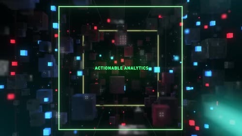 Futuristische abstrakte Tunnelwort-Analytik
