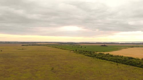 Sunset Over The Field