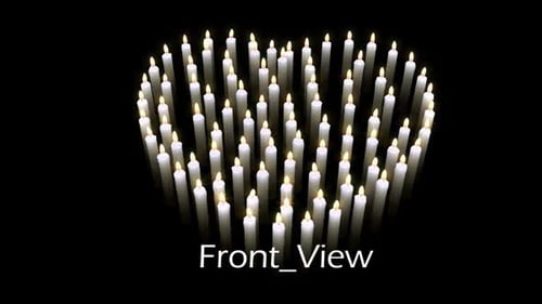 Heart Shaped Candles Animation for Romantic Events and Anniversaries