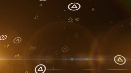 Abstract Geometric Shapes Floating Background Animation with Lens Flare