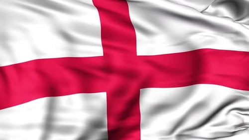Realistic Waving England Flag Loop for Sports and Broadcasts