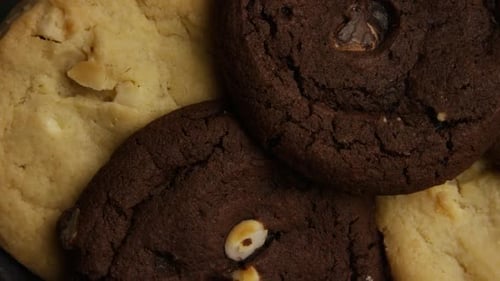 Delicious Chocolate Chip Cookies Macro Shot