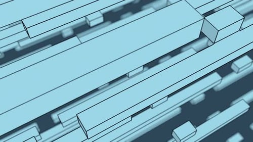 animation of simple geometric shapes in bright colors , the background animation has a loop