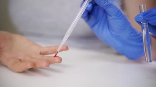 Blood Sample Being Taken for Testing