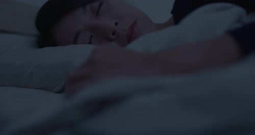 Woman sleep on bed