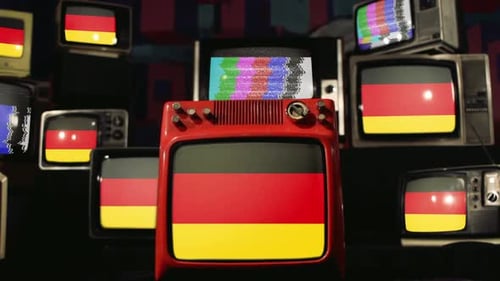 German Flags and Vintage Televisions.