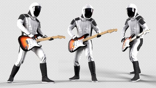 Astronaut Playing Guitar