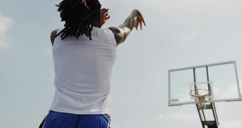 Basketball player playing basketball 4k