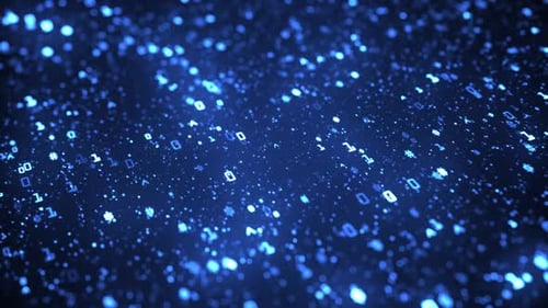 Futuristic Digital Data Stream Technology Background Loop