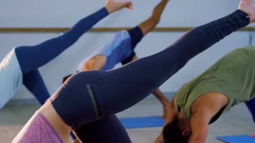 Yoga Class Group Fitness Stretching Exercise