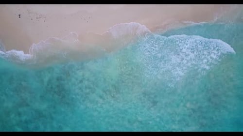 Aerial view seascape of tropical seashore beach adventure by blue sea with clean sand background of