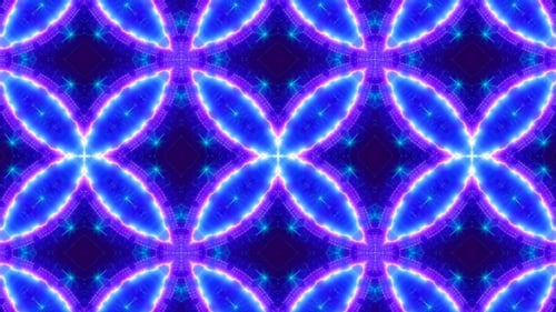 Blinkende blaulichviolette Kaleidoskopschleife 4K 11
