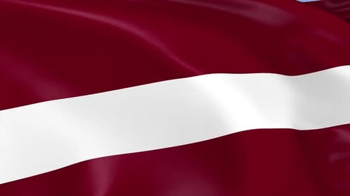 Realistic Waving Flag of Latvia Animation