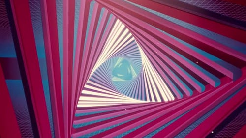 Flying Tunnel Triangle Light Retro 04 HD