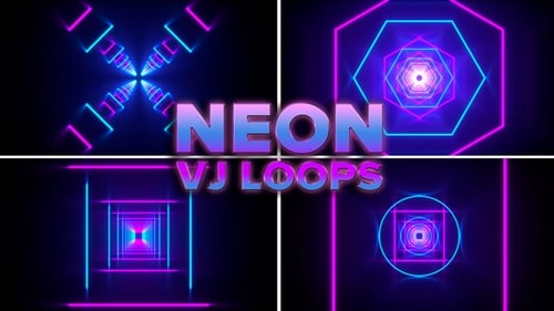 Neon Cyber Vj Loops Pack