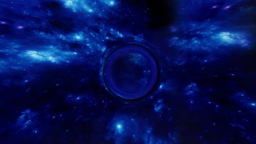 Animated Space Portal Hyperspace Travel Background