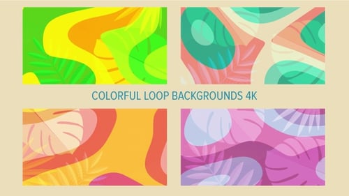 Colorful backgrounds loop animation 4K
