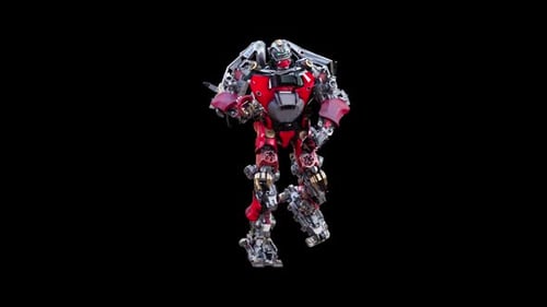 3D Robotic Transformer Animates Walk and Conversion