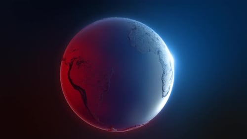 Schwarze Erde, Globus, Weltkarte, Sonnenaufgang, Technologie, Hintergrund, Universum