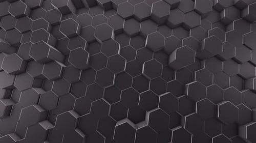 Waving Hexagon Abstract Background Loop