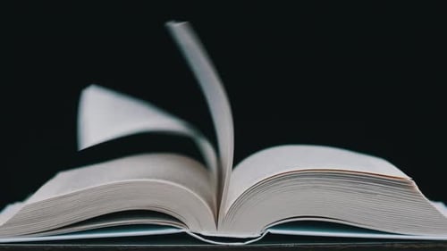Close Up of Book Pages Turning Quickly