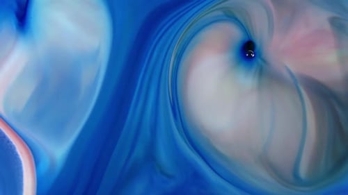 Abstract Colorful Inks Swirling in Mesmerizing Close-Up