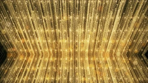 Golden Glitter Particles Falling Celebratory Background
