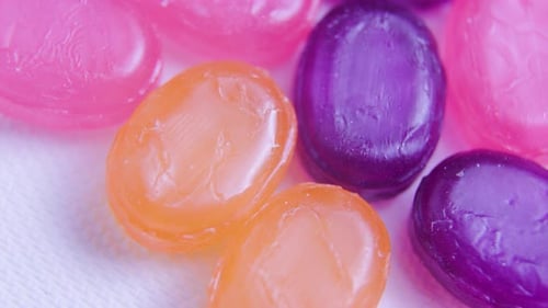 Close Up View of a Colored Candies in a Dish