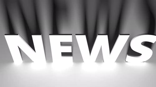 Dynamic 3D Animation of "NEWS" Title