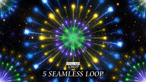 Dynamic Sparkling Particle Bursts Background