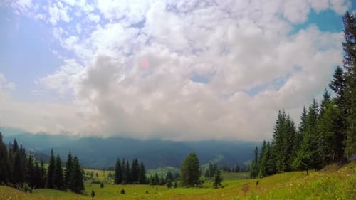 Mountain Landscape with Clouds