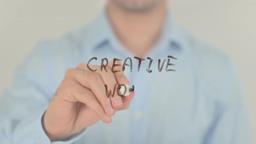 Creative Work Written by Hand with Marker