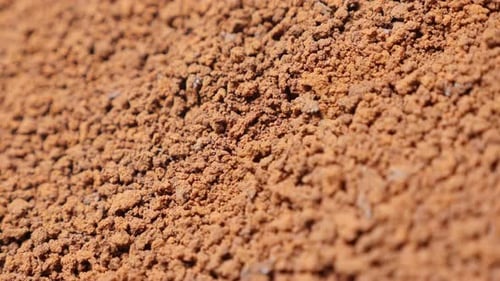 Shallow DOF tilting instant coffee powder high quality type close-up slow tilt 4K 2160p 30fps UltraH