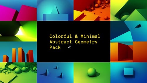 Bunt und minimalistisch — Paket mit abstra