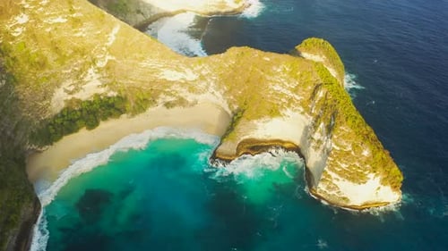 Manta Bay or Kelingking Beach on Nusa Penida Island, Bali. Nusa Penida Is One of the Most Famous